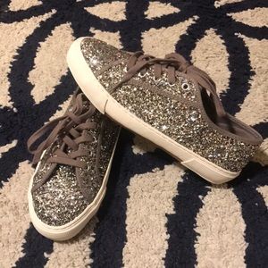 Old Navy Glitter Sneakers - Silver and Gray